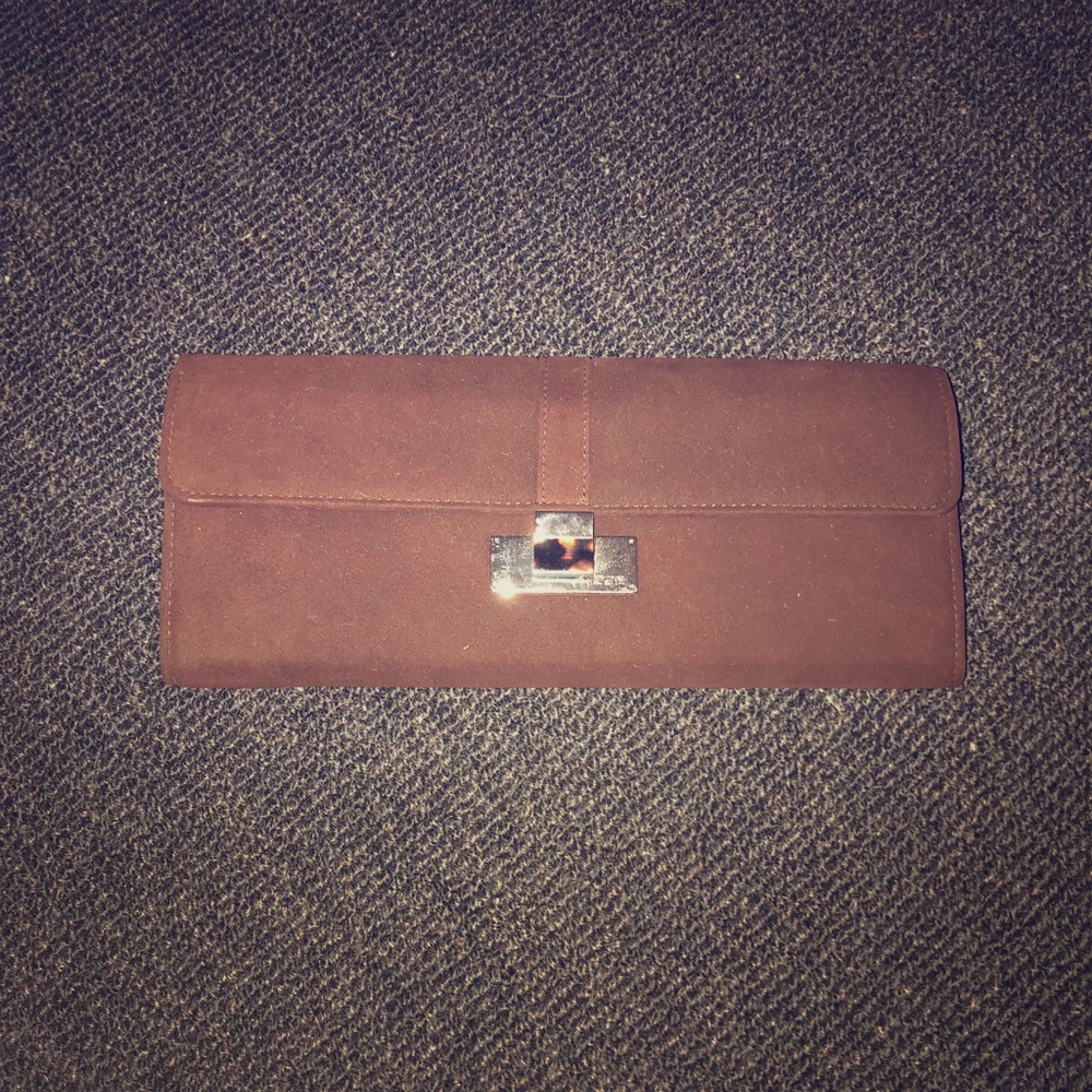Ralph Lauren Brown Suede Jewelry Roll